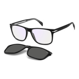 Lunettes de vue avec clip solaire David Beckham DB 1188/C Black / verres Grey Polarized (807-M9)