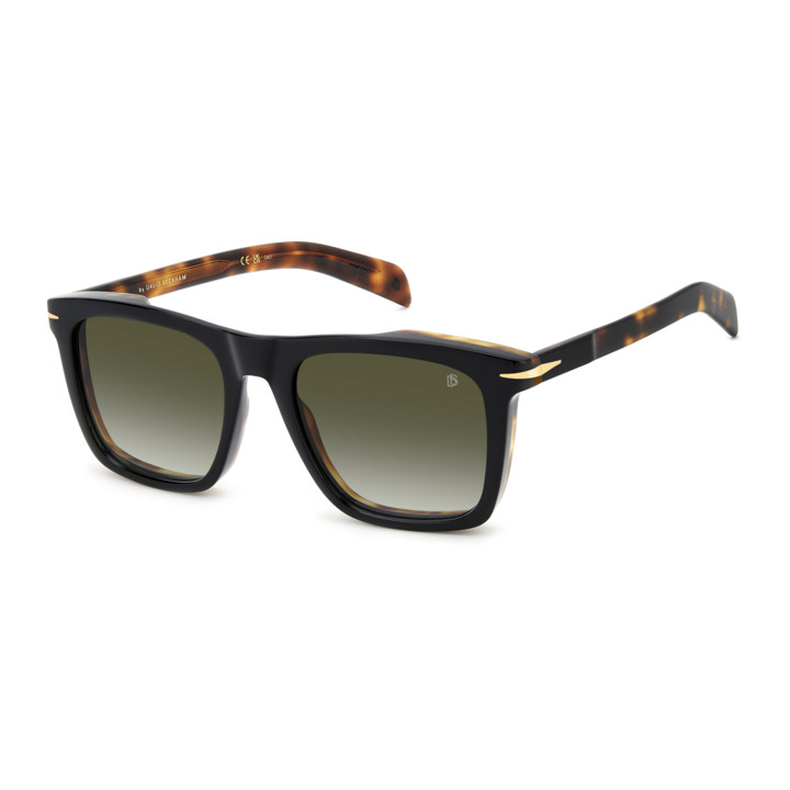 Lunettes de soleil David Beckham DB 7000/S Black Havana Gold / verres Green Shaded (XWY-9K)