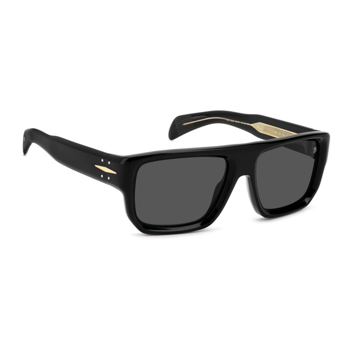 Lunettes de soleil David Beckham DB 7132/S Black / verres Grey (807-IR)