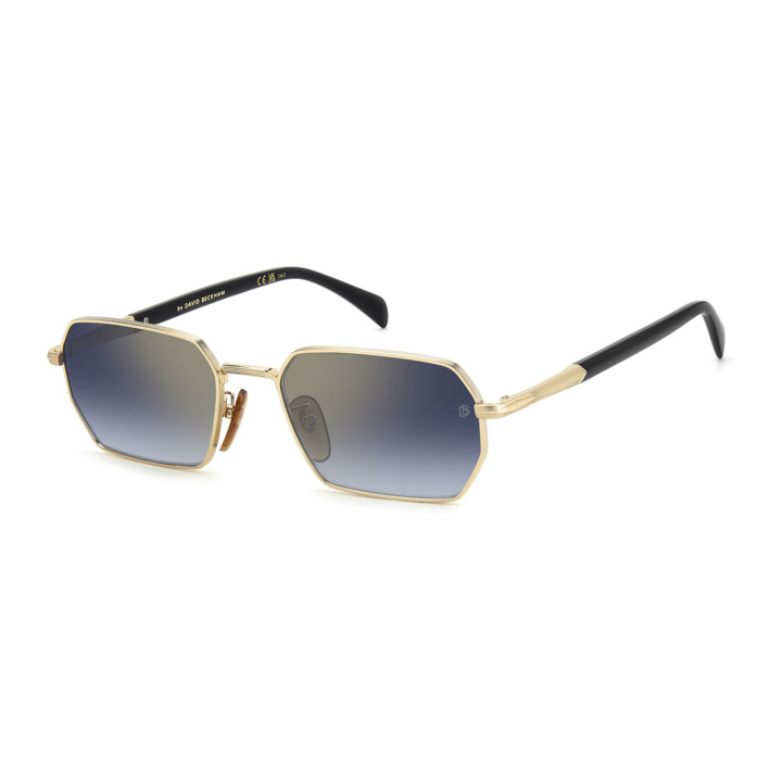Lunettes de soleil David Beckham DB 1174/S Gold Black 2 / verres Blue Shaded Gold Mirror (RHL-1V)