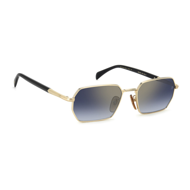 Lunettes de soleil David Beckham DB 1174/S Gold Black 2 / verres Blue Shaded Gold Mirror (RHL-1V)