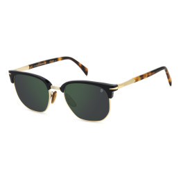 Lunettes de soleil David Beckham DB 1176/G/S Black Havana Gold / verres Green Mirror (XWY-MT)