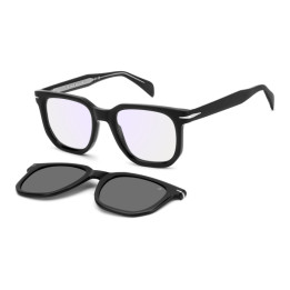 Lunettes de vue avec clip solaire David Beckham DB 7143/C Black / verres Grey Polarized (807-M9)
