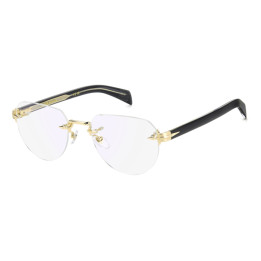 Lunettes de vue David Beckham DB 7145 Gold Black 2 / verres Blue Mirror (RHL-2Y)