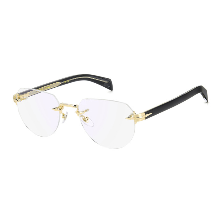 Lunettes de vue David Beckham DB 7145 Gold Black 2 / verres Blue Mirror (RHL-2Y)