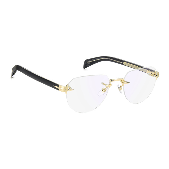 Lunettes de vue David Beckham DB 7145 Gold Black 2 / verres Blue Mirror (RHL-2Y)