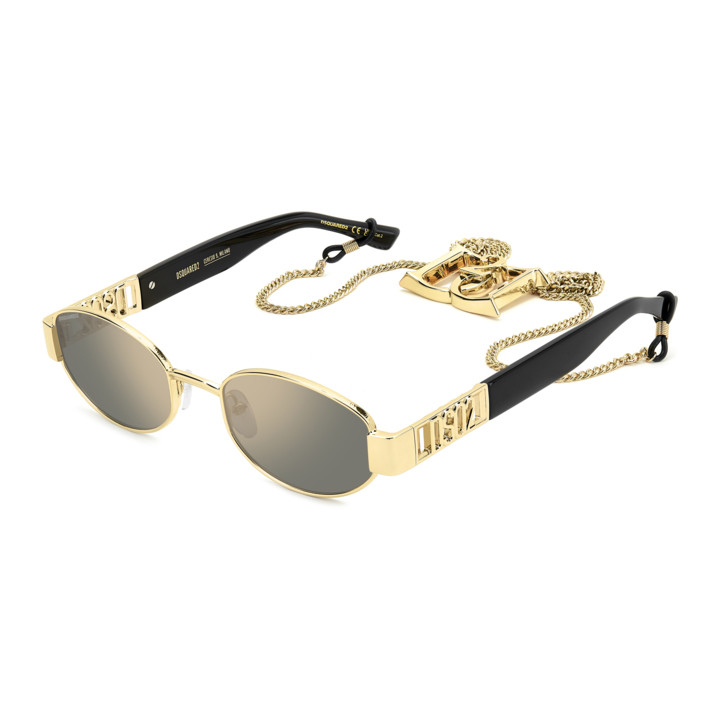 Lunettes de soleil Dsquared2 D2 0155/S/SE Rose Gold / verres Grey Bronze Mirror (000-JO)