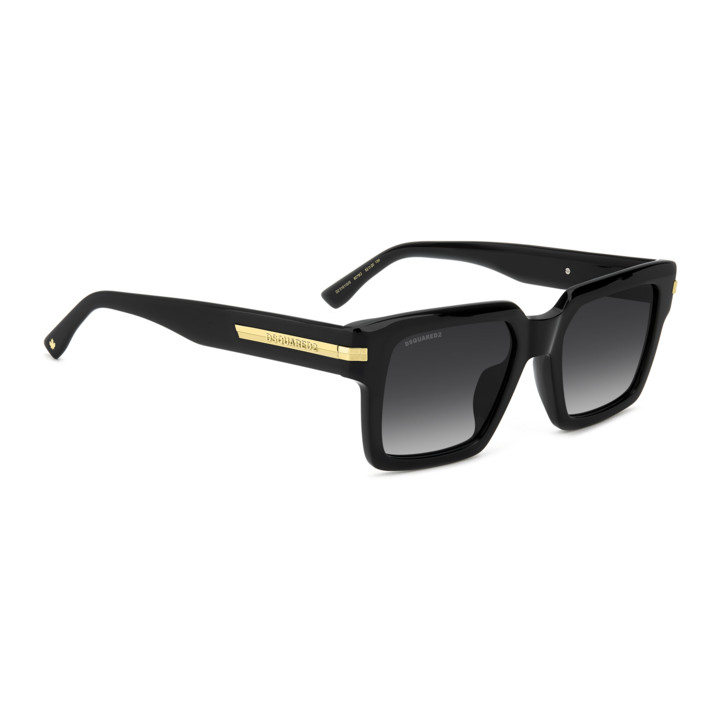 Lunettes de soleil Dsquared2 D2 0161/G/S Black / verres Dark Grey Shaded (807-9O)