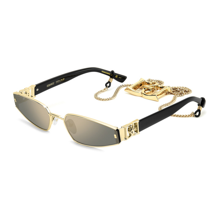 Lunettes de soleil Dsquared2 D2 0168/S/SE Rose Gold / verres Grey Bronze Mirror (000-JO)