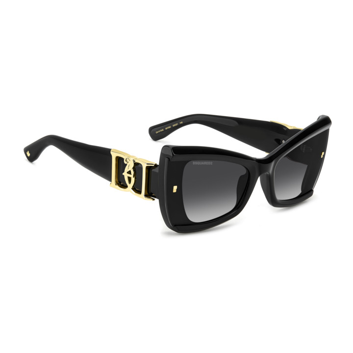 Lunettes de soleil Dsquared2 D2 0170/S Black / verres Dark Grey Shaded (807-9O)