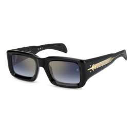 Lunettes de soleil David Beckham DB 7131/S Black / verres Blue Shaded Gold Mirror (807-1V)