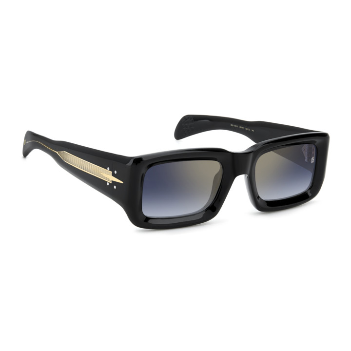 Lunettes de soleil David Beckham DB 7131/S Black / verres Blue Shaded Gold Mirror (807-1V)