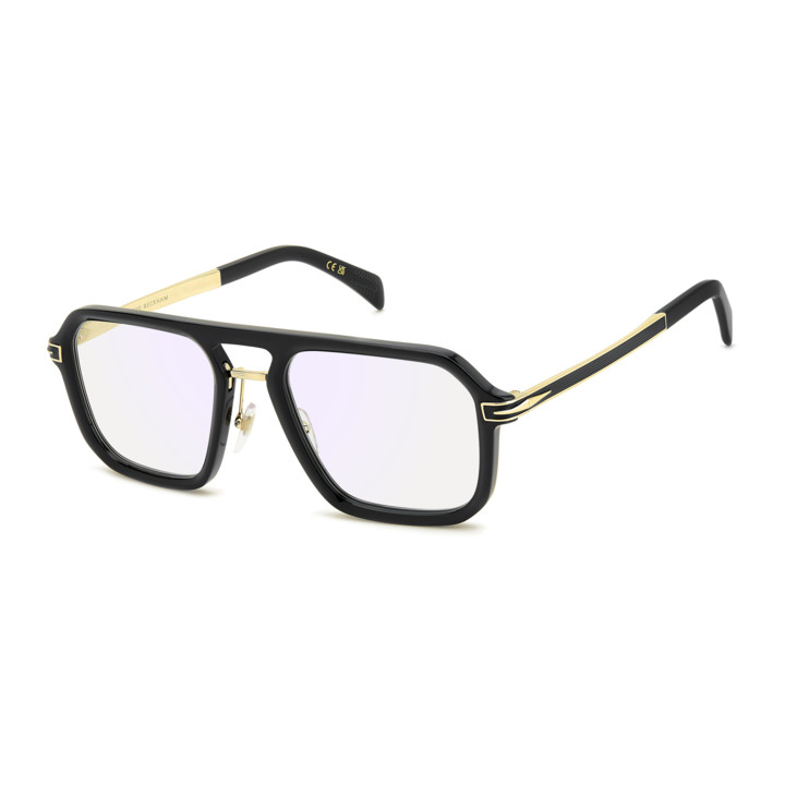 Lunettes de vue David Beckham DB 7142 Black Gold / verres Blue Mirror (2M2-2Y)