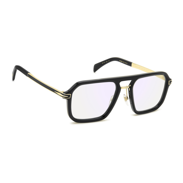 Lunettes de vue David Beckham DB 7142 Black Gold / verres Blue Mirror (2M2-2Y)