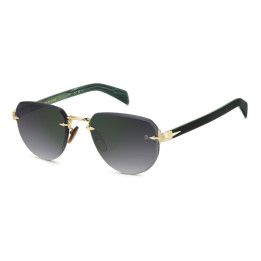 Lunettes de soleil David Beckham DB 7144/S Gold Green / verres Grey Shaded Green Mirror (PEF-NU)