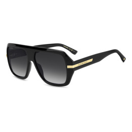 Lunettes de soleil Dsquared2 D2 0160/S Black / verres Dark Grey Shaded (807-9O)