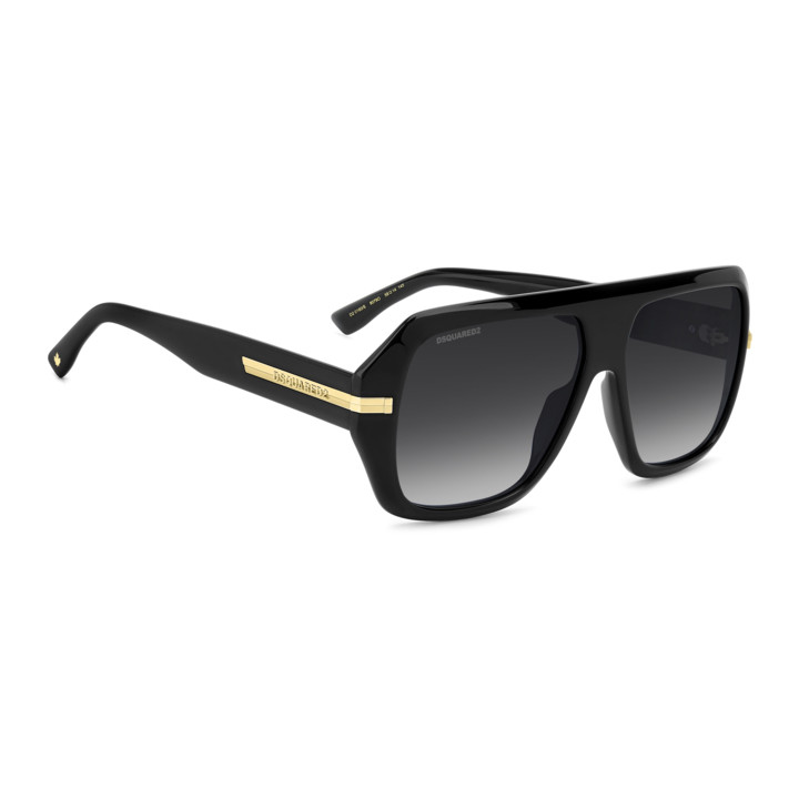 Lunettes de soleil Dsquared2 D2 0160/S Black / verres Dark Grey Shaded (807-9O)
