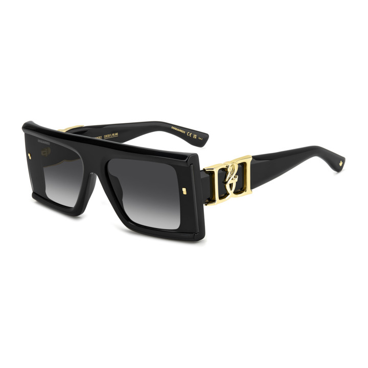 Lunettes de soleil Dsquared2 D2 0169/S Black / verres Dark Grey Shaded (807-9O)