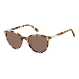 Lunettes de soleil Fossil FOS 2154/S Violet Blue Havana / verres Brown (1JP-70)