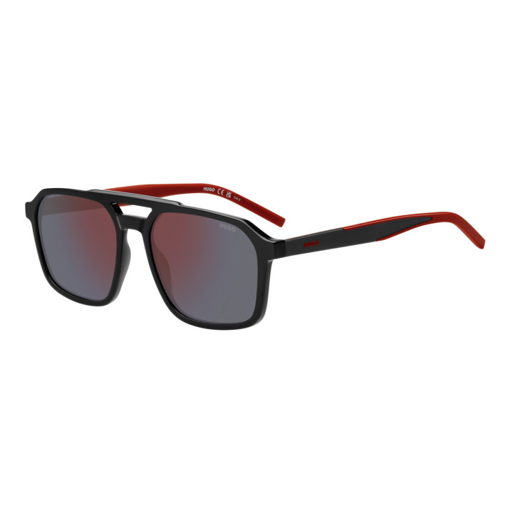 Lunettes de soleil HUGO HG 1335/S Black / verres Red Mirror (807-AO)