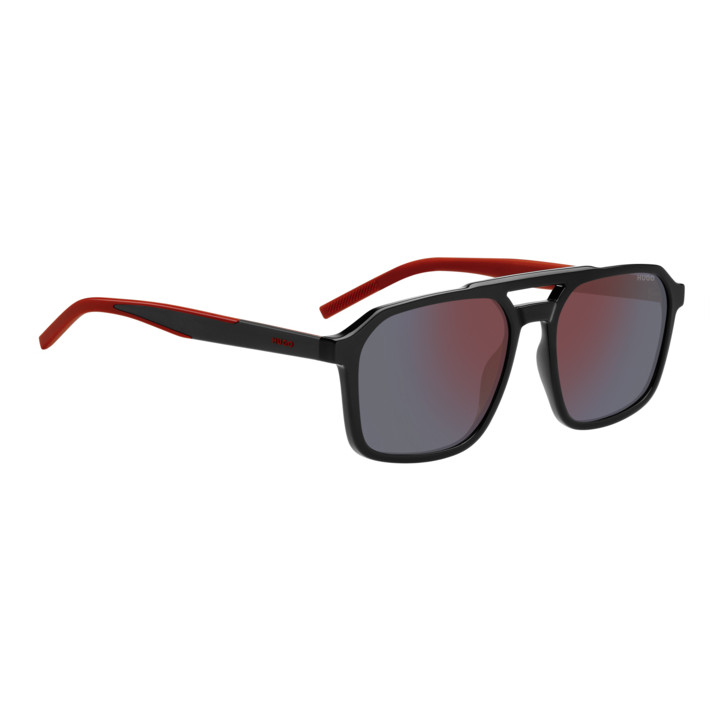 Lunettes de soleil HUGO HG 1335/S Black / verres Red Mirror (807-AO)