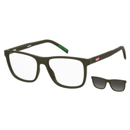 Lunettes de vue avec clip solaire Levi's LV 5084/C Green / verres Green Shaded Polarized (1ED-LB)