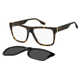 Lunettes de vue avec clip solaire Marc Jacobs MARC 848/C Havana / verres Grey Polarized (086-M9)