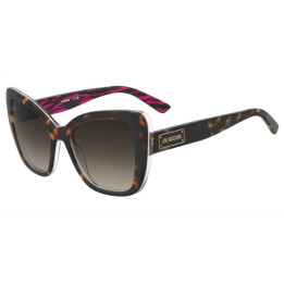 Lunettes de soleil Moschino Love MOL083/S Pink Havana Pattern / verres Brown Shaded (2VL-HA)