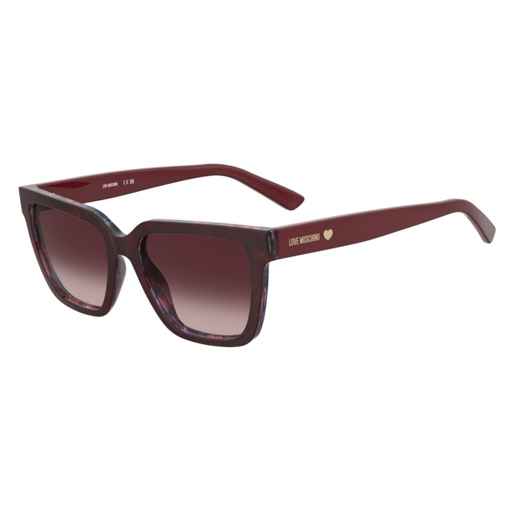 Lunettes de soleil Moschino Love MOL087/S Burgundy 2 / verres Burgundy Shaded Pink (LHF-UQ)