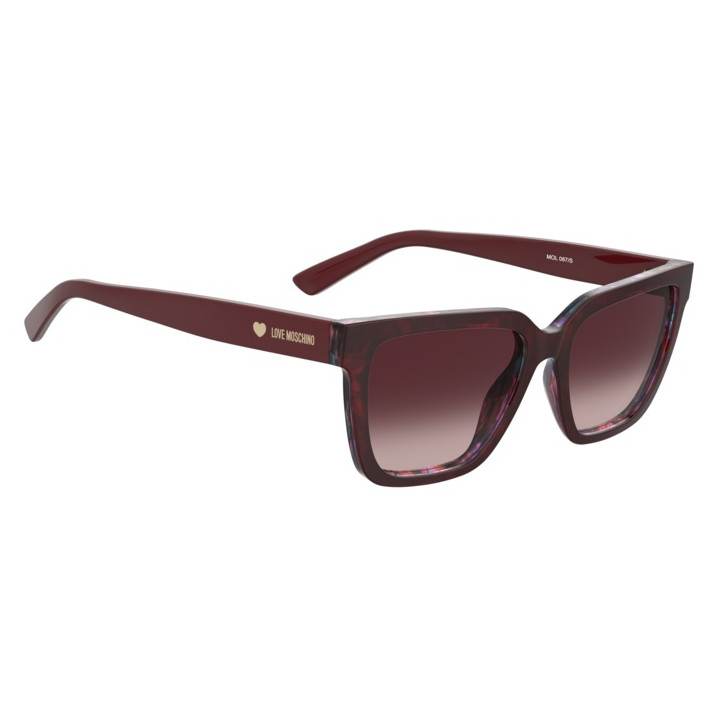 Lunettes de soleil Moschino Love MOL087/S Burgundy 2 / verres Burgundy Shaded Pink (LHF-UQ)