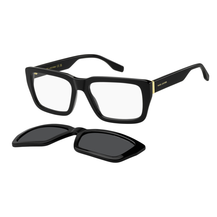 Lunettes de vue avec clip solaire Marc Jacobs MARC 849/C Black Gold / verres Grey Polarized (2M2-M9)