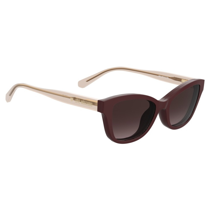 Lunettes de vue avec clip solaire Moschino Love MOL657/C/TN Burgundy 2 / verres Brown Shaded (LHF-HA)