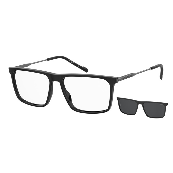 Lunettes de vue avec clip solaire Pierre Cardin P.C. 6286/C Matte Black / verres Grey Polarized (003-M9)