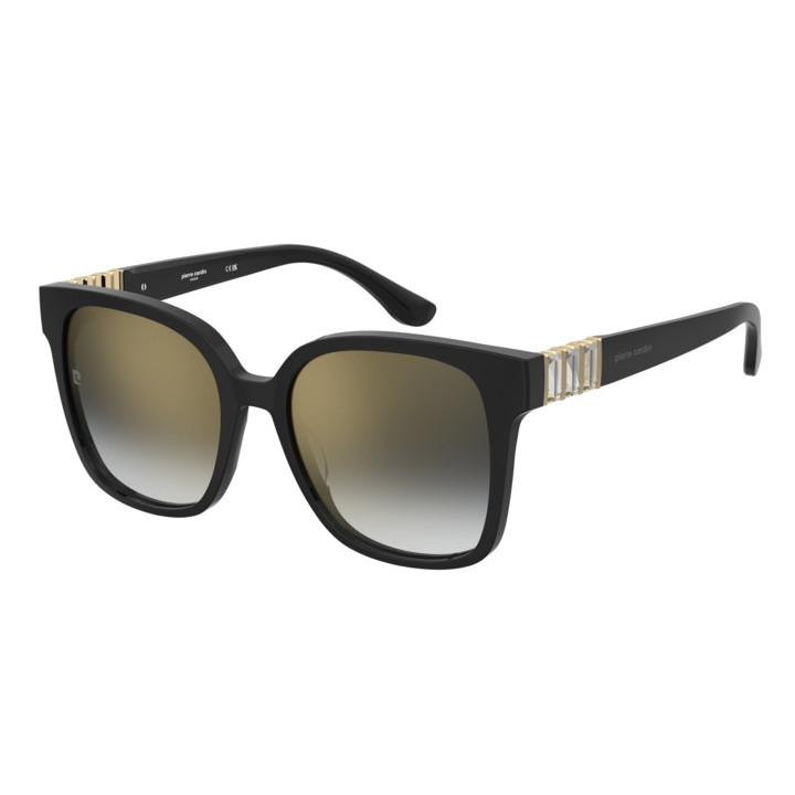 Lunettes de soleil Pierre Cardin P.C. 8537/S Black / verres Grey Shaded Gold Mirror (807-FQ)