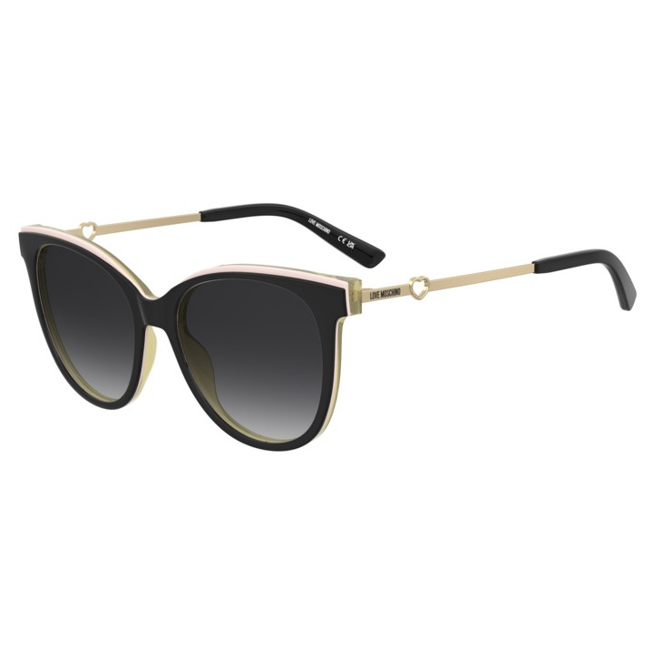 Lunettes de soleil Moschino Love MOL085/S Black Multicolor / verres Dark Grey Shaded (SDK-9O)