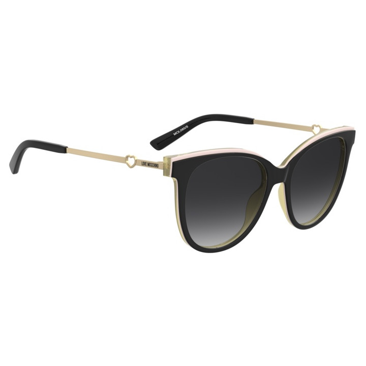Lunettes de soleil Moschino Love MOL085/S Black Multicolor / verres Dark Grey Shaded (SDK-9O)