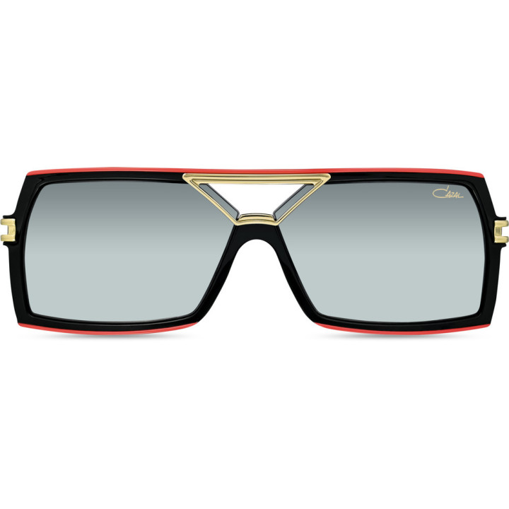 Cazal 8509 001 noir-rouge coquelicot - vue de face