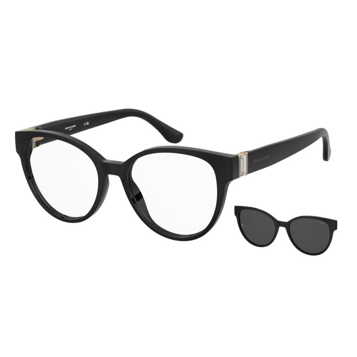 Lunettes de vue avec clip solaire Pierre Cardin P.C. 8538/C Black / verres Grey Polarized (807-M9)
