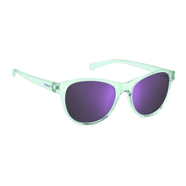 Lunettes de soleil Polaroid Kids PLD 8066/S Aqua / verres Violet Mirror Polarized (WK2-MF)