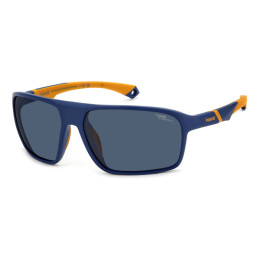 Lunettes de soleil Polaroid PLD 7058/S Matte Blue / verres Blue Polarized Hight Contrast (FLL-7I)