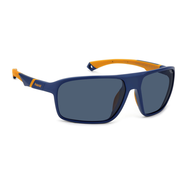 Lunettes de soleil Polaroid PLD 7058/S Matte Blue / verres Blue Polarized Hight Contrast (FLL-7I)