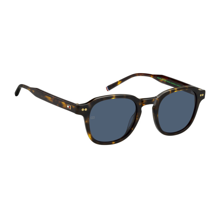 Lunettes de soleil Tommy Hilfiger TH 2185/S Havana / verres Blue (086-KU)