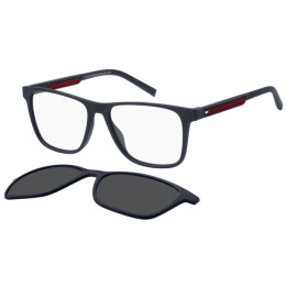 Lunettes de vue avec clip solaire Tommy Hilfiger TH 2203/C Blue Red / verres Grey Polarized (8RU-M9)
