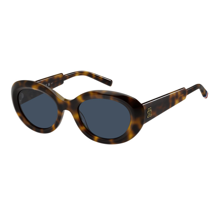 Lunettes de soleil Tommy Hilfiger TH 2207/S Havana 2 / verres Blue (05L-KU)