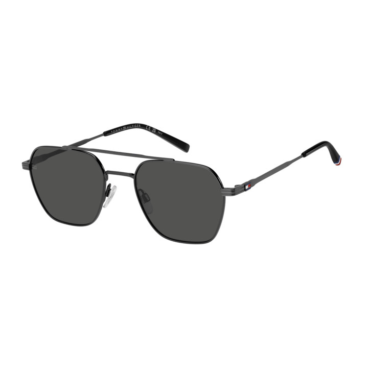 Lunettes de soleil Tommy Hilfiger TH 2192/S Dark Ruthenium Black / verres Grey (V81-IR)