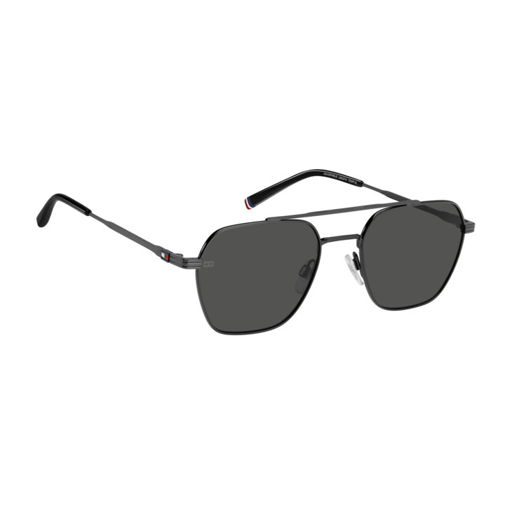 Lunettes de soleil Tommy Hilfiger TH 2192/S Dark Ruthenium Black / verres Grey (V81-IR)