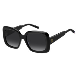 Lunettes de soleil Tommy Hilfiger TH 2208/S Black / verres Dark Grey Shaded (807-9O)