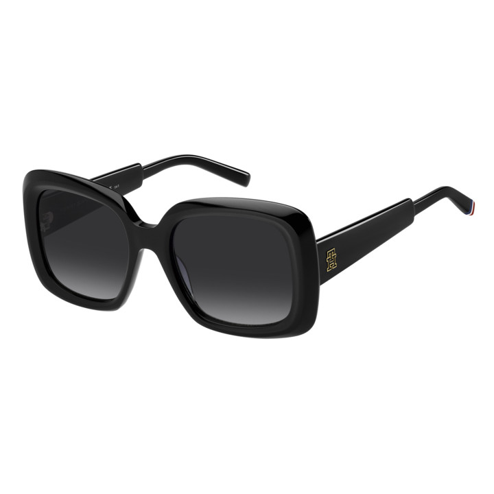 Lunettes de soleil Tommy Hilfiger TH 2208/S Black / verres Dark Grey Shaded (807-9O)