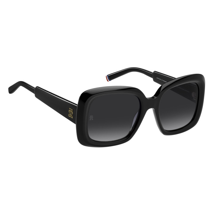 Lunettes de soleil Tommy Hilfiger TH 2208/S Black / verres Dark Grey Shaded (807-9O)