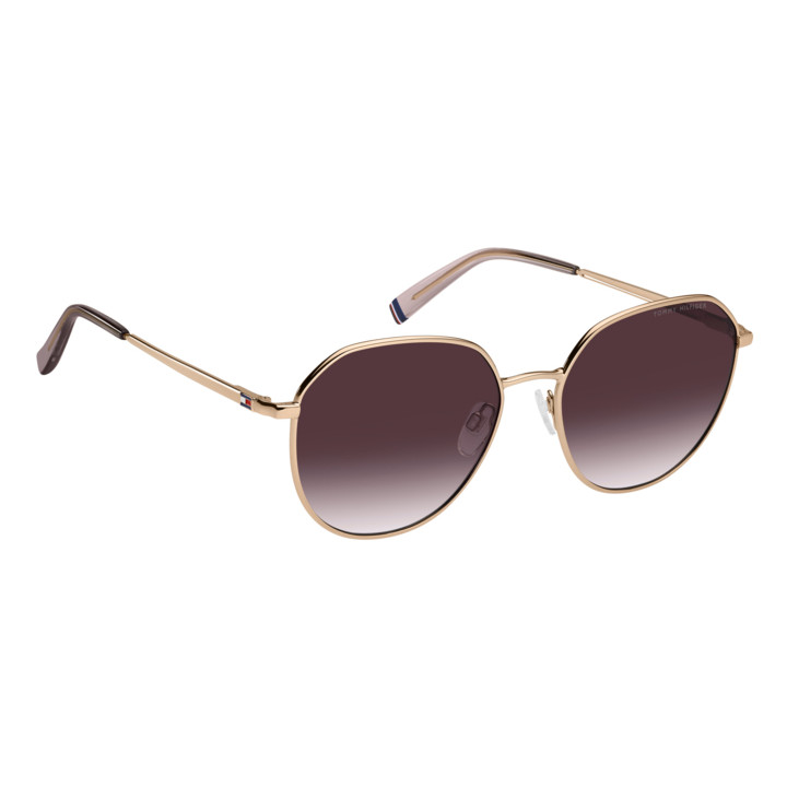 Lunettes de soleil Tommy Hilfiger TH 2218/S Gold Copper / verres Pink Doubleshade (DDB-3X)